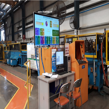 MÀN HÌNH LCD 55INCH TREO TƯỜNG LẮP NHÀ MÁY, XƯỞNG SẢN XUẤT